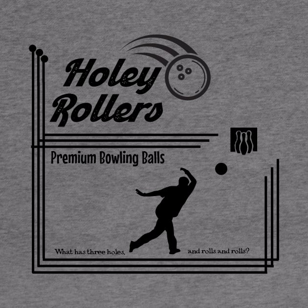 Holey Rollers Bowling Balls (dark design) by JSnipe